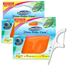 DenTek Y型牙線挑牙線+牙線盒, 12件, 2個