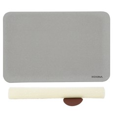 KOXINA 貓咪造型珪藻土踏墊+防滑墊, 灰色