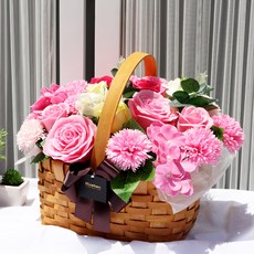 Bluehen Merci 香皂花中心擺飾, 粉紅色 B, 1個