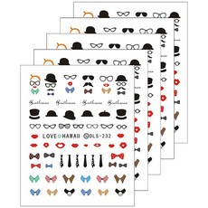 카카스 워터데칼 네일스티커, W-504, 5개