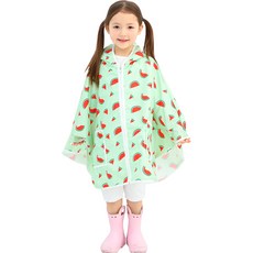 bebe chouette 西瓜印花斗篷雨衣