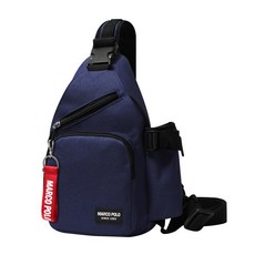 MARCO POLO 水壺袋斜背包 MP6465+鑰匙圈, 海軍