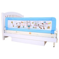 베이비비비지 유아용 침대 안전가드, 블루곰돌이(1.8m)