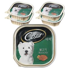 시저 생후 9개월 이상 강아지 주식캔, 소, 100g, 5개