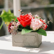 ASPASIA Soap Flower Paola 康乃馨中心裝飾品, 紅色的, 1個