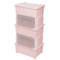 紙尿褲收納架 3層不透明 L號, 粉色