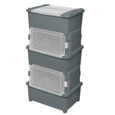 紙尿褲收納架 3層不透明 L號, 深灰色