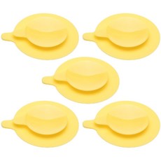 BeBeLock 矽膠雙面餐具止滑墊 5入, 黃色