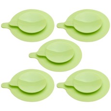 BeBeLock 矽膠雙面餐具止滑墊 5入, 綠色