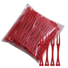 Bom91 彩色迷你叉 紅色, 1個, 300個