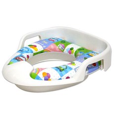 Tayo 巴士印花孩童扶手式馬桶坐墊, 白色