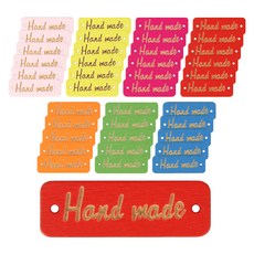 나무 핸드메이드 라벨, 랜덤 발송, 40개