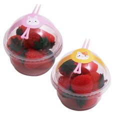 봄91 투명 PET컵 + 사총사캔디팝 스티커 + 미니 포크 랜덤 발송, 50세트