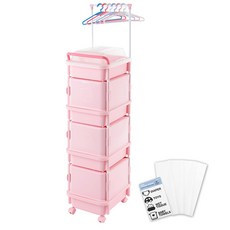 Living Smile 素色尿布收納箱組 4層, 粉色, 1組