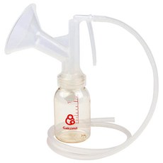 GaksiMil 單邊集乳器, 白色, 集乳器+奶瓶+防迴流過濾器+矽膠軟管