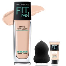 메이블린 뉴욕 핏미 파운데이션 30g + 실리콘 퍼프 + 파운데이션 5g 기획세트, 115 아이보리, 1세트