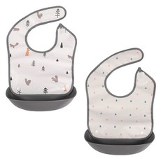 노르디코 킨더 턱받이, 겨울나무 + 숲속친구, 2개입, 1세트