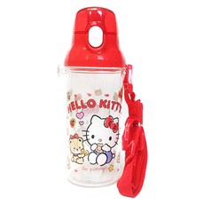 Skater Hello Kitty彈蓋式透明水壺, 混色, 480ml