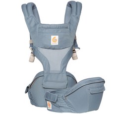 ergobaby 透氣網狀坐墊式揹帶, HIP SEAT COOL AIR OXFORD BLUE