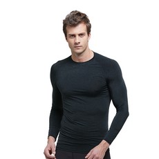 GearX 男款奢華夏季長袖圓領涼感打底衣