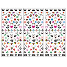 이엘피코리아 네일스티커 레그아트, 혼합 색상, 3개입