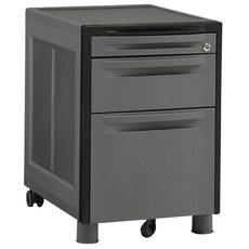 이동식 서랍 올사출형 3단 사무용수납장, 그레이