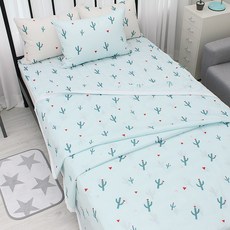 슈에뜨룸 선인장 리플 홑이불, 블루