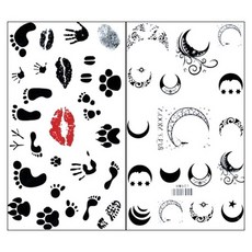 파티복닷컴 중형 타투스티커 HM600HM601, 혼합 색상, 1세트