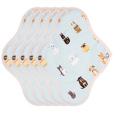 韋斯萊棉衛生巾中號防水薄荷, 中型, 1入, 5個