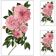 파티복닷컴 긴팔 플라워 타투스티커, YMX271, 3개입