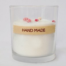 Ganggun Shop蠟燭容器標籤貼 手工製作棕色 16入, 10片