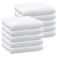 Songwol 松月 營業用洗臉毛巾 55g 棉紗, 白色, 10個