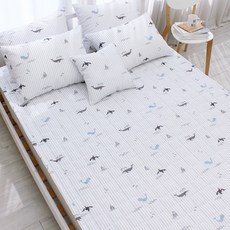 CHOUETTROOM 鯨魚印花絎縫涼爽薄床墊, 混合顏色