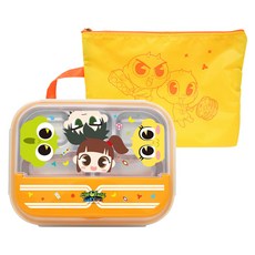 The Haunted House 辛比的怪怪屋 不鏽鋼餐盤便當盒組, 混色, 餐盤+蓋子+便當袋