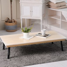 이즈하임 케이트 고무나무 원목 접이식테이블 1000, 화이트워시