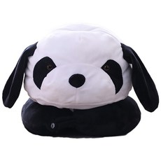 PartyPang 可愛熊貓頸枕帽, 白色, 1個