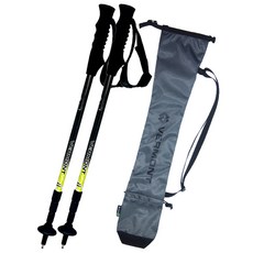 VERMONT Nubes 4段式伸縮輕量登山杖 2入+收納袋, 棒（混色），小袋（灰色）