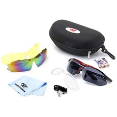 ROBESBON 運動護目鏡全套組, 紅色的