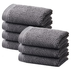 Soft Touch Herringbone 酒店毛巾 200g 40 Su Komasa, 炭灰色, 7個