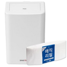 SenseQ Magic 6L壁掛式垃圾桶+專用塑料袋筆芯, 白色