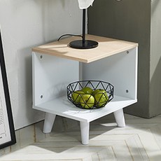 DIY 오픈 협탁 수납장, 매플화이트, 1개