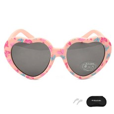 EYELEVEL 孩童愛心造型太陽眼鏡+眼鏡收納盒+防滑耳勾 隨機出貨