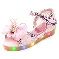 MAMITREE 女童熊貓LED涼鞋