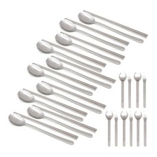 RAONNURI 愛德華 10人份餐具組, 1套, 湯匙 10p + 筷子 10p + 茶匙 5p + 點心叉 5p