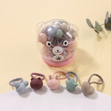 絲綢之路 糖果熊霧面髮圈 20入 + 收納盒組