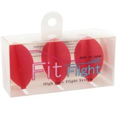 fit 軸專用飛鏢飛行淚珠型紅色, 3片
