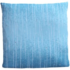 線條設計抱枕套, 藍色