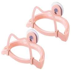 아리코 흡착식 다기능 뚜껑 & 행주걸이 스토리지랙, 핑크, 2개입