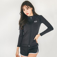 FUNHAN COUPLE 女款拉鍊防曬長袖衣+短褲套裝 BE4114