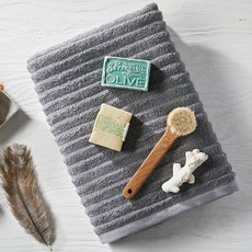 소프트터치 퓨어 바스타올 450g 30수 면사 68 x 135 cm, 그레이, 1개